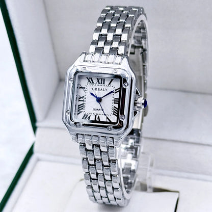 Nouvelles montres pour femmes, marque de luxe légère, affaires, or, acier inoxydable, mode féminine, montres à quartz, bracelet de montre pour femmes