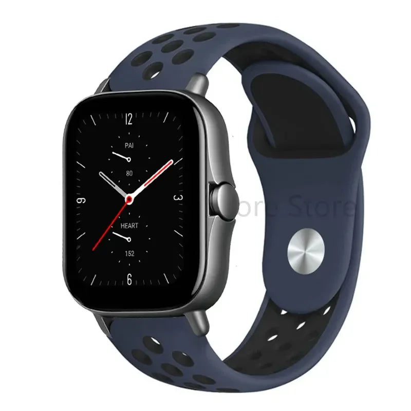Silicone Strap For Amazfit GTS 4-3-2e Mini/GTR 4-3-Pro-2 47mm/GTR 2e/stratos 3 20mm/22mm Watch band sport Bracelet bip-U-S-lite