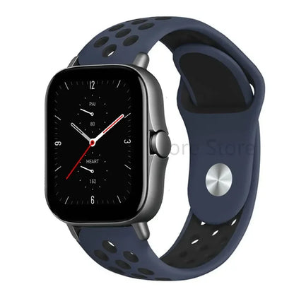 Silicone Strap For Amazfit GTS 4-3-2e Mini/GTR 4-3-Pro-2 47mm/GTR 2e/stratos 3 20mm/22mm Watch band sport Bracelet bip-U-S-lite