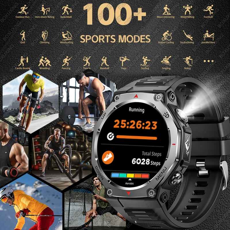 2026 New T-Rex 3 Ultra Outdoor Sports Smart Watch Men GPS Motion Track 5 ATM Waterproof Heart Rate HD Bluetooth Call Smart Watch