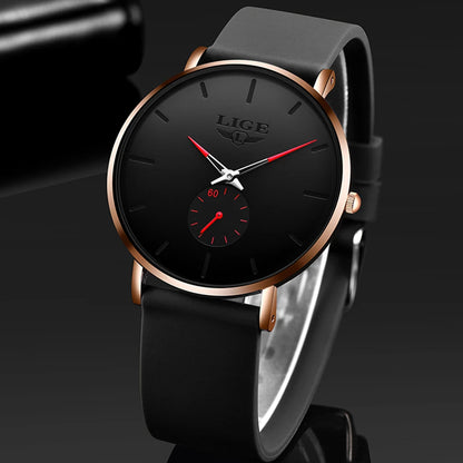 LIGE 2026 Nouvelle Montre Sport Tendance Homme, Marque de Luxe, Étanche, Simple, Ultra-Fine, Montre Homme à Quartz, Relogio Masculino
