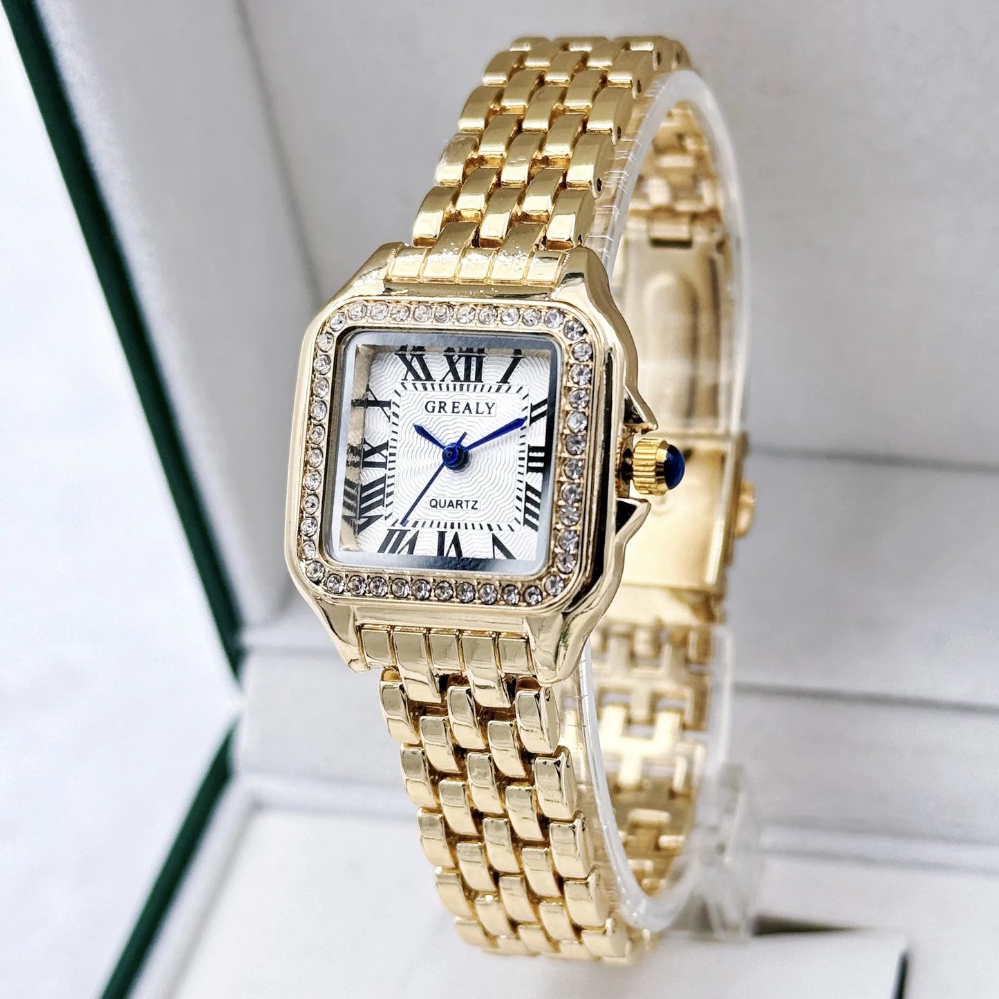 Nouvelles montres pour femmes, marque de luxe légère, affaires, or, acier inoxydable, mode féminine, montres à quartz, bracelet de montre pour femmes