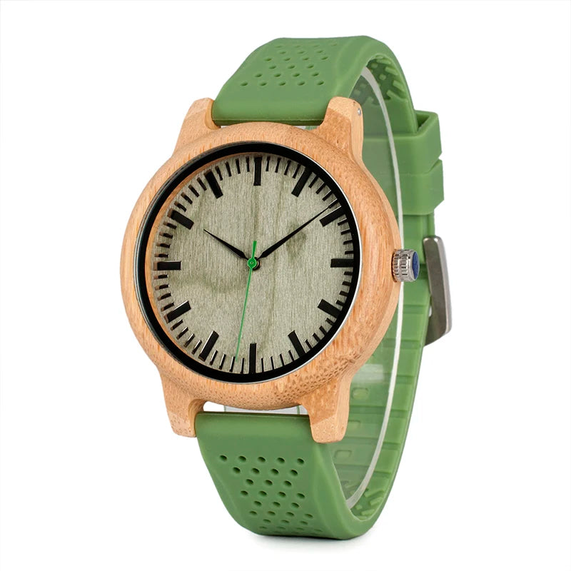 BOBO BIRD Universal Bamboo Wooden Leather Watch