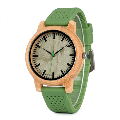 BOBO BIRD Universal Bamboo Wooden Leather Watch