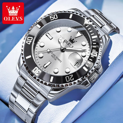 OLEVS 5885 Stainless Steel Strap Automatic Date Watch
