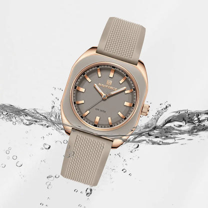 NAVIFORCE – Montre à quartz décontractée et élégante pour femme, bracelet en silicone, cadeau pour femme, montre-bracelet décontractée, Relogio Feminino