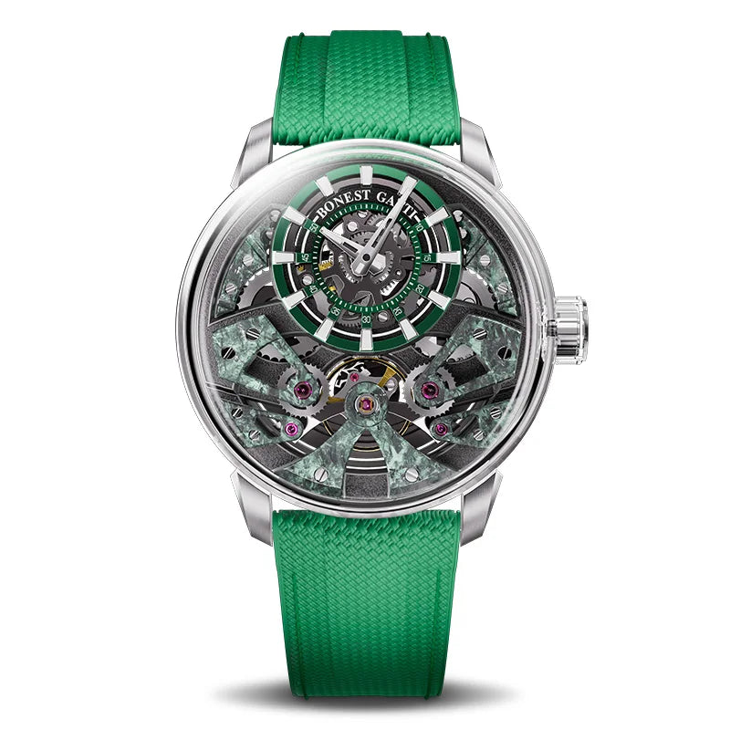 BONEST GATTI Men Automatic Mechanical Watch Sapphire Glass 316 Stainless Steel Skeleton German Brand Wristwatch