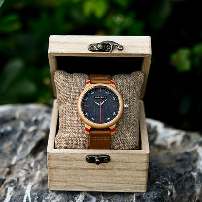 BOBO BIRD Montres en bois de bambou Homme Top Luxe Personnalité Montre-bracelet pour Lui Cadeaux Saint Valentin Horloge Simple Dropshipping OEM