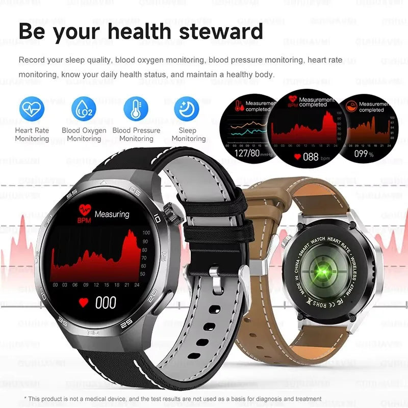 Montre connectée 2026 Watch 5 Pro GPS Suivi Boussole Hommes 360*360 Écran AMOLED NFC Appel BT Étanche Moniteur de Santé Montres Intelligentes Hommes