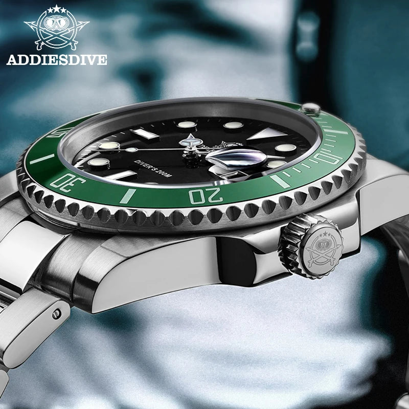Montre Homme ADDIESDIVE en Acier Inoxydable, Montre Quartz Européenne et Américaine, Décontractée et Étanche pour Sports de Plein Air