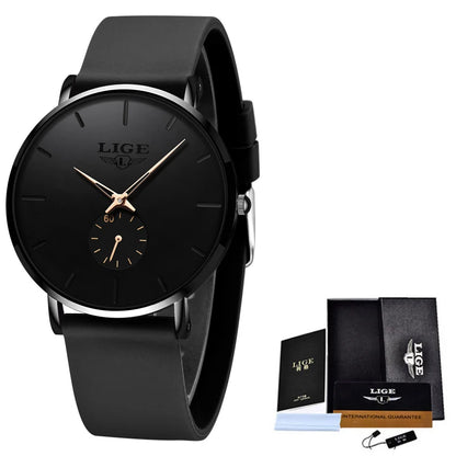 LIGE 2026 Nouvelle Montre Sport Tendance Homme, Marque de Luxe, Étanche, Simple, Ultra-Fine, Montre Homme à Quartz, Relogio Masculino