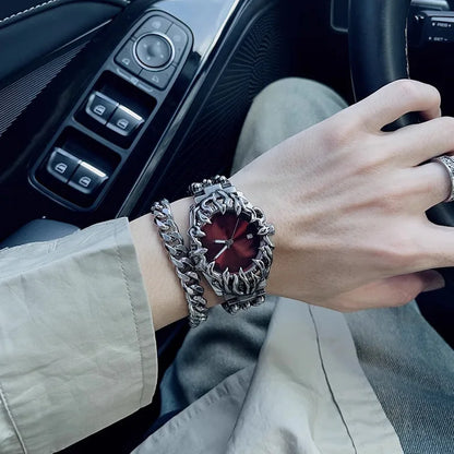 montres tendance hétéroclites en forme de griffe, en albâtre, style rétro, Y2K, euro-américaines, montres spéciales de niche avancées sur Instagram