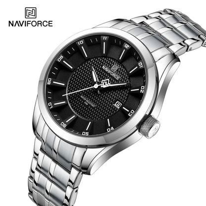 Montre NAVIFORCE Homme de Marque Haut de Gamme Étanche Quartz Business Décontractée Montres-bracelets Bracelet Acier Inoxydable Date Horloge Relogio Masculino
