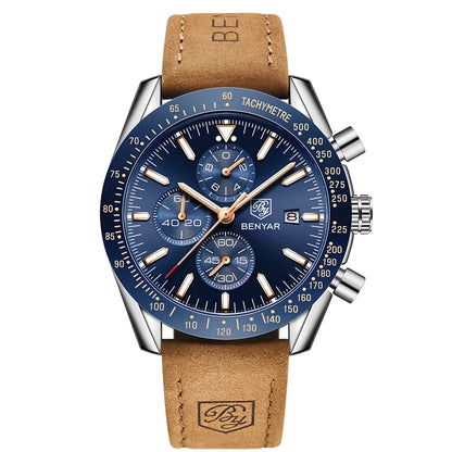 SAPPHERO Chronicle 5140 Classic Leather Strap Watch
