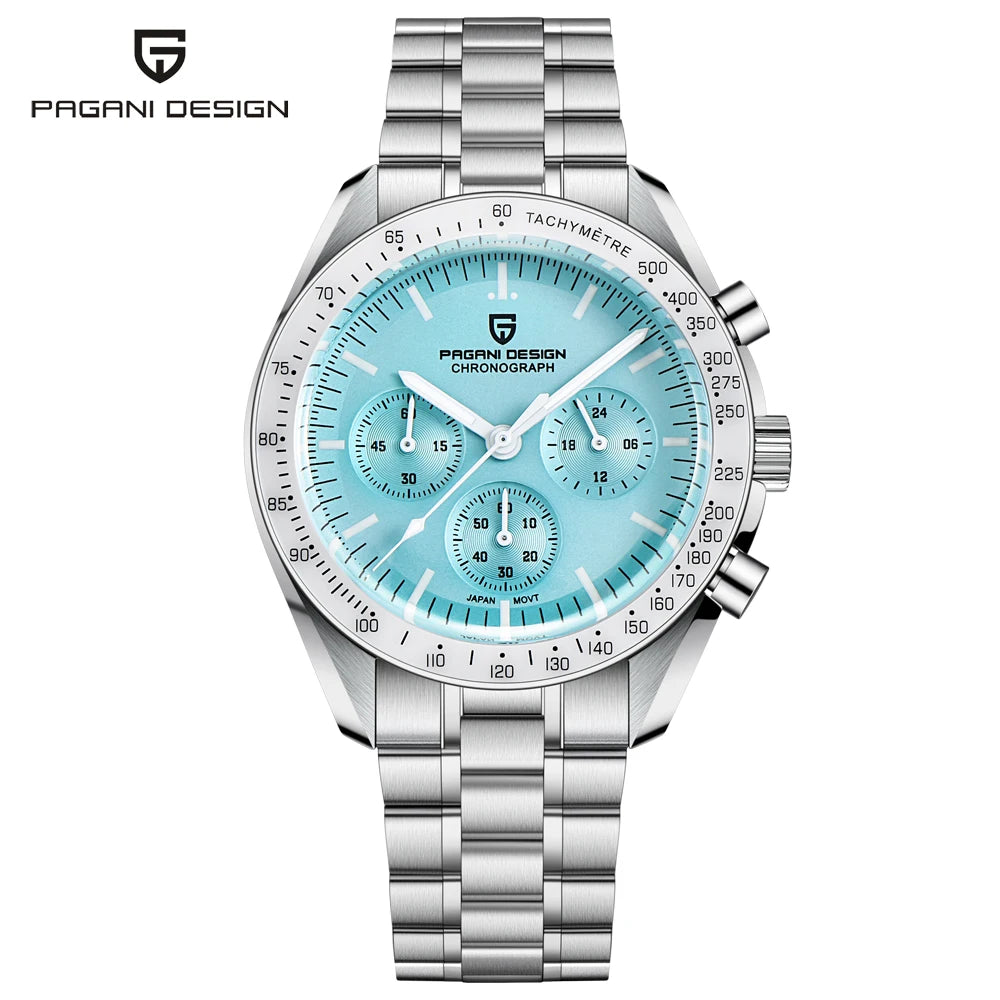 2026 New PAGANI DESIGN V5 Moon Men's Watches Top Luxury Quartz Watch For Men Chronograph Waterproof Sport Stainless Steel Clock