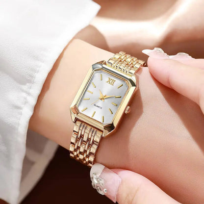 ChronoState Velvet Grace Elegant Rectangle Quartz Watch for Women