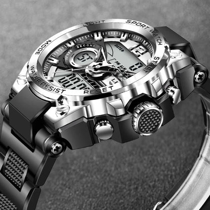LIGE Digital Military LED Chronograph Watch 50m Relogios Masculino