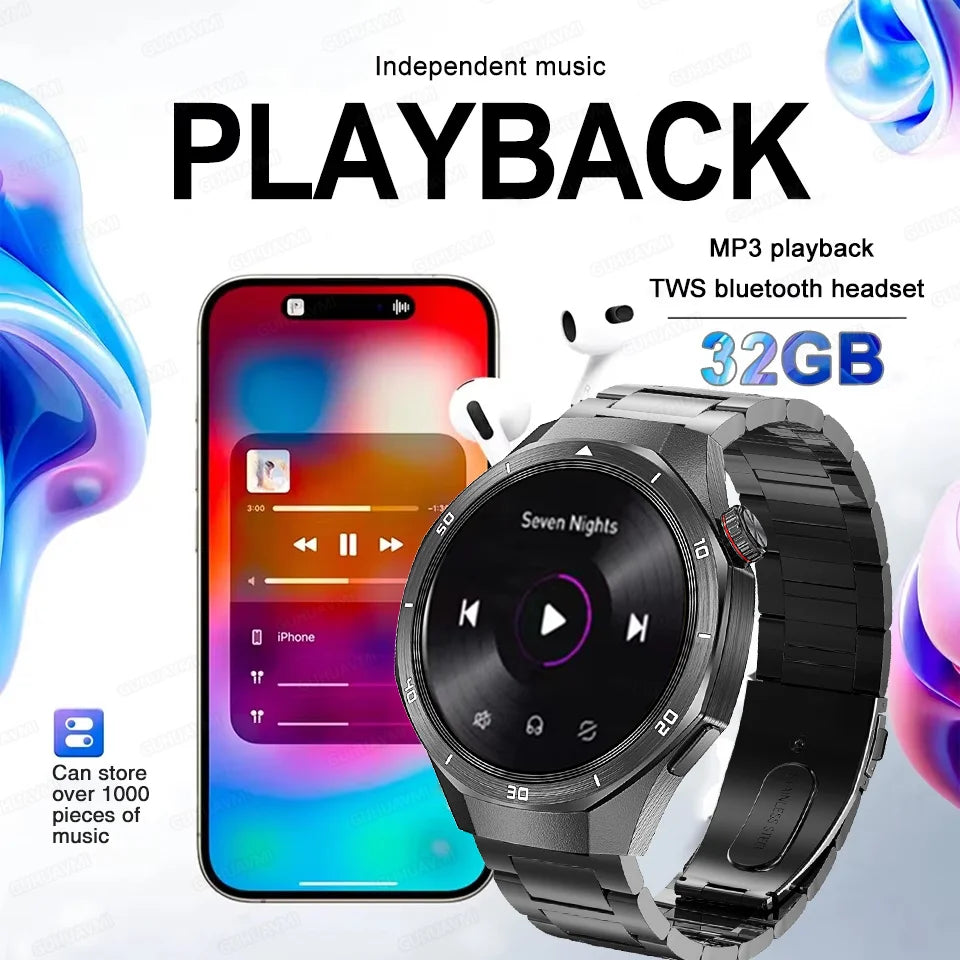 2026 New Watch 5 Pro GPS Map Navigation Smartwatch 32G memory Video Music Play NFC Call Titanium alloy Waterproof Smartwatch Men