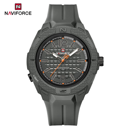 NAVIFORCE 7126 Montre à Quartz Tendance pour Homme, Décontractée, Simple, Étanche, Bracelet en Silicone, Montre de Sport Lumineuse pour Homme, reloj hombre