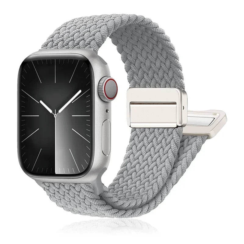 Braided Strap For Apple Watch Band 44mm 40mm 45mm 49mm 41mm 38 buckle Bracelet iWatch Series se 7 3 6 8 9 Ultra 2 Magnetic Band