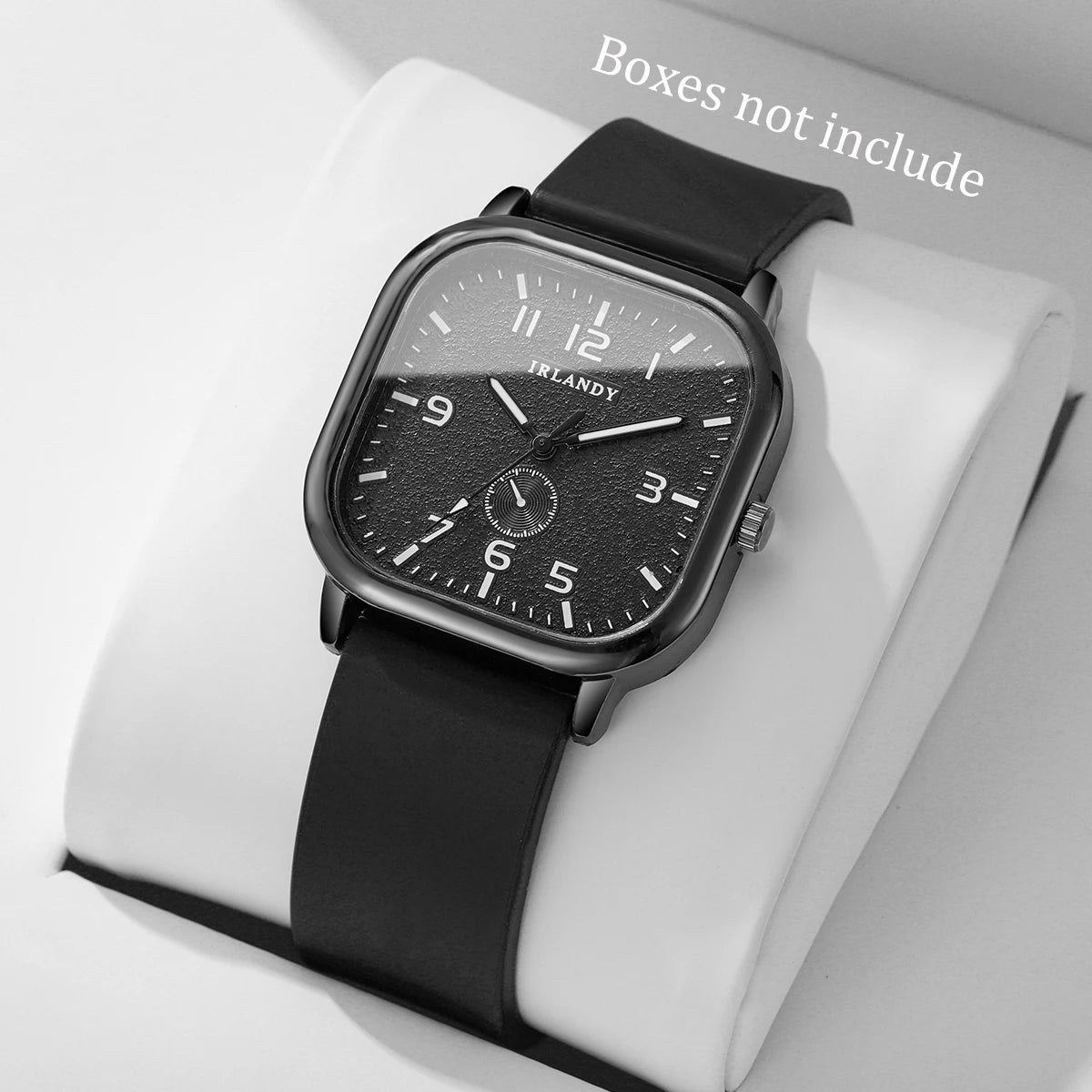 Montre Femme Tendance Carrée Décontractée Bracelet en Silicone Montres à Quartz Montre de Sport pour Hommes Femmes Étudiants (Sans Boîte)