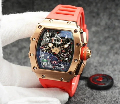 Montre RM en forme de tonneau de haute qualité, marque de luxe supérieure pour montre mécanique homme, montre automatique homme Montre Homme