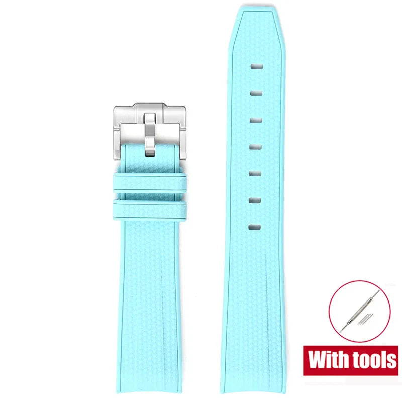 20mm Diving Strap for Omega X Swatch Joint MoonSwatch Men Women Arc Curved End TPU Rubber Bracelet for Rolex Watch Band Tools