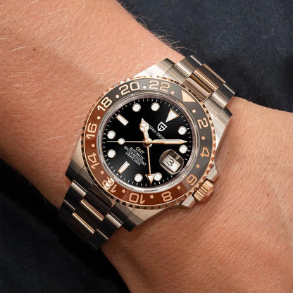 Nouvelle montre PAGANI DESIGN GMT automatique 1662 pour hommes, 40 mm, bracelet de marque supérieure, étanche 100 m, montres-bracelets mécaniques pour hommes, horloge
