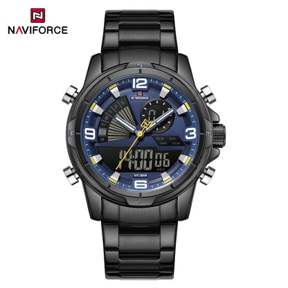 NAVIFORCE NF9257 Dual Display Stainless Steel Watch