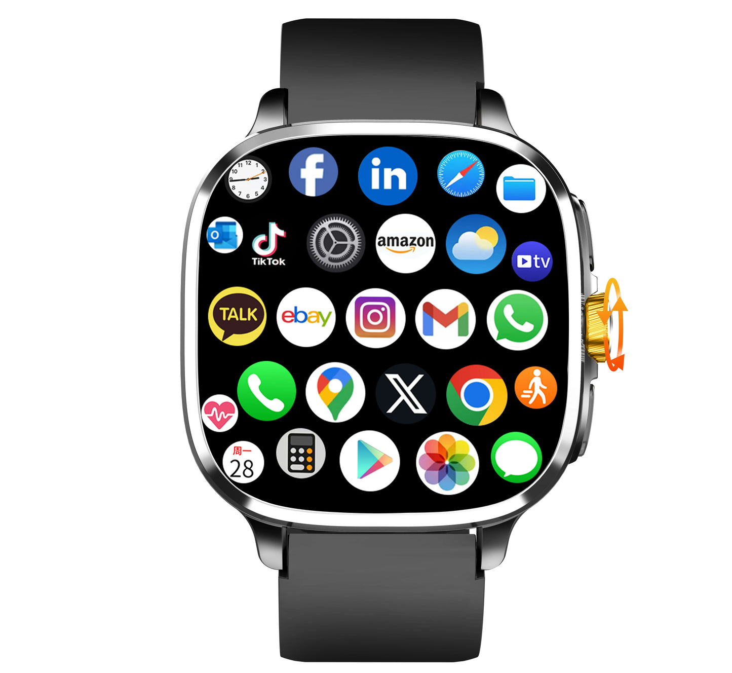 Newest Android 13.0 Smartwatch 5G Full Netcom Smart Watch With 190° Rotary Camera GPS Position WIFI NFC 2100mAH Battery 2.4inch