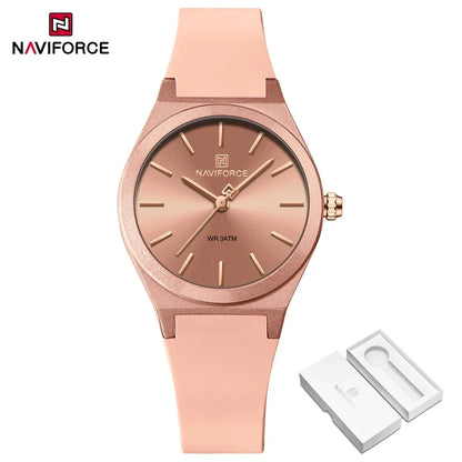 Montres NAVIFORCE NF5056 pour femmes, bracelet en silicone souple de haute qualité
