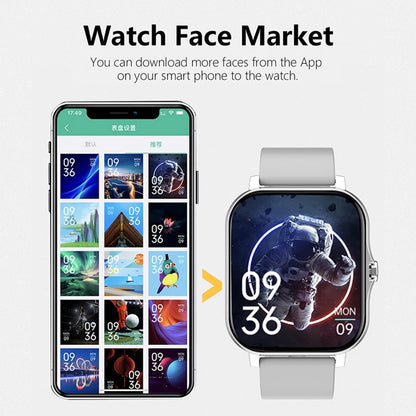 Montre connectée de sport, horloge de fitness, moniteur de santé, montre intelligente étanche, appels Bluetooth pour hommes femmes téléphones IOS Android 2025