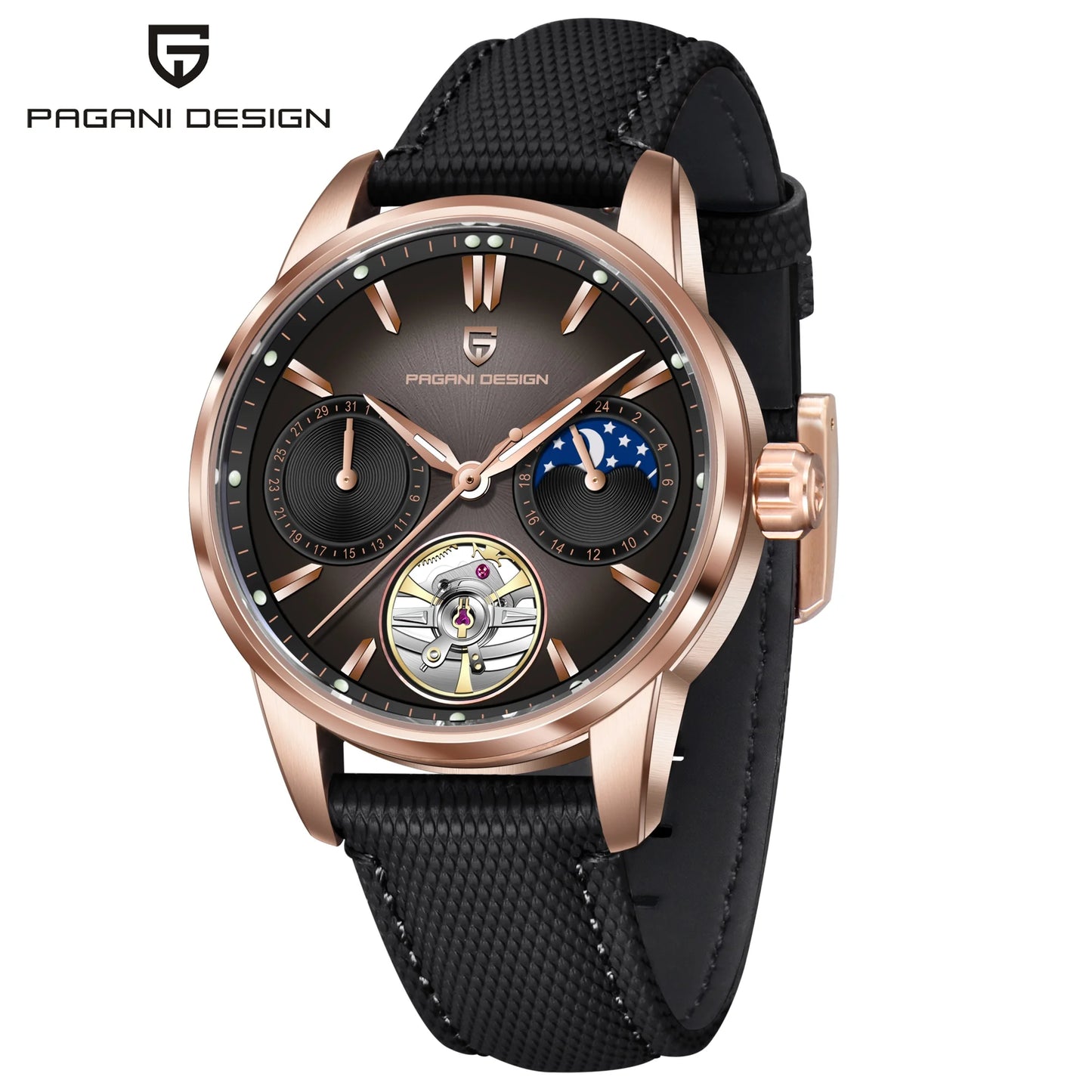 PAGANI DESIGN 2026 E3255Y Mechanical Sapphire Crystal Watch