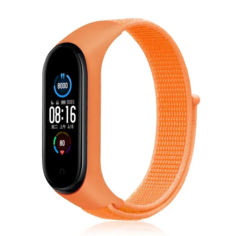 Nylon loop Mi band 4 5 6 Strap Replacement Soft Adjustable Wrist Watchband Pulsera correa For Xiaomi Mi band 3 4 5 6 7 Bracelet