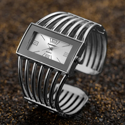Luxury Fashion Rose Gold Watches Women Stainless Steel Bracelet Bangle Rectangle Quartz Watch Clock zegarek damski relogio