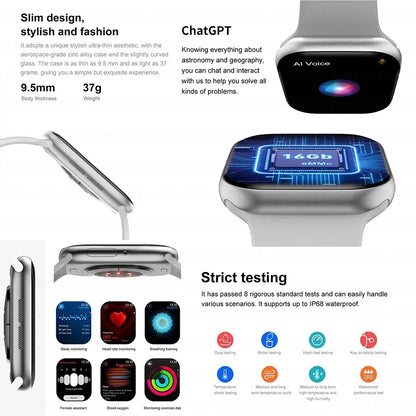 2025 Nouvelle montre connectée originale pour Apple DT Watch 10 Homme AMOLED 4 Go Mémoire Musique 3D Surround Appel BT Étanche Montre intelligente Femme