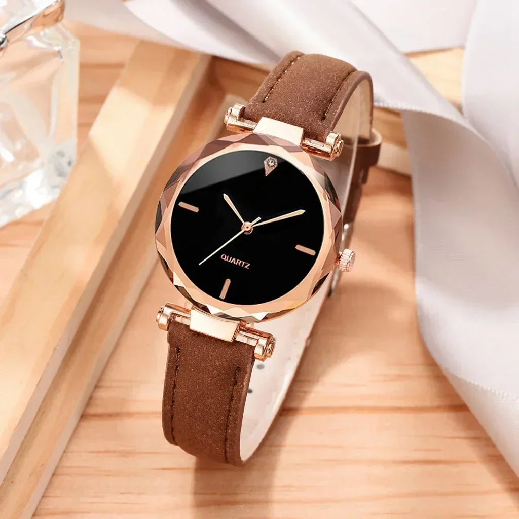 2PCS Set Luxury Watch Women Bracelet  Rhinestone Fashion Wristwatch Female Casual Ladies Watches Bracelet Set Clock