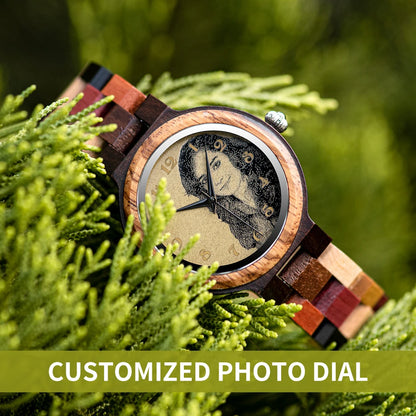 Montre en bois personnalisée BOBO BIRD, cadeau décontracté et mode pour couple avec photo, pour lui, cadeau d'anniversaire, support Dropshipping