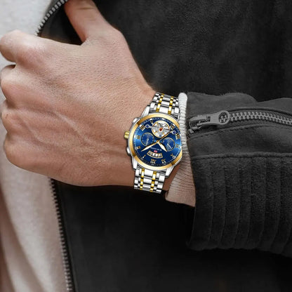 Relogio Masculino Top Brand Stainless Steel Luminescence 3Bar