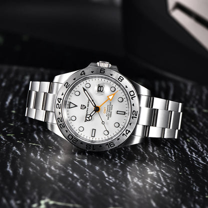 Pagani Design 2026 Nouvelle montre de plongée pour homme 42 mm saphir automatique mécanique GMT 100 m étanche PD1682