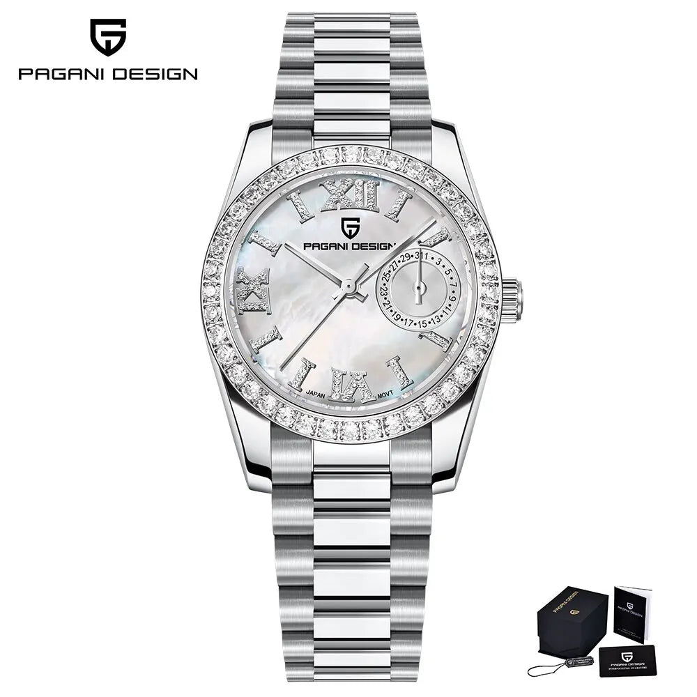 PAGANI DESIGN 2025 Nouvelle Montre-bracelet pour femme 32MM Montre à Quartz de Luxe Élégante pour Femme Montres Étanche Tendance Horloge Saphir