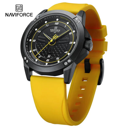 Montre NAVIFORCE pour Homme, Classique, Tendance, Date, Lumineuse, Étanche, Sport, Bracelet en Silicone, Montre-bracelet à Quartz Relogio Masculino 2025
