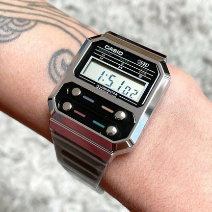 Montre Casio pour homme, mode de luxe, modèle Calculatrice, style tendance personnalisé, relogio masculino, часы женские A100WE-1A/7B