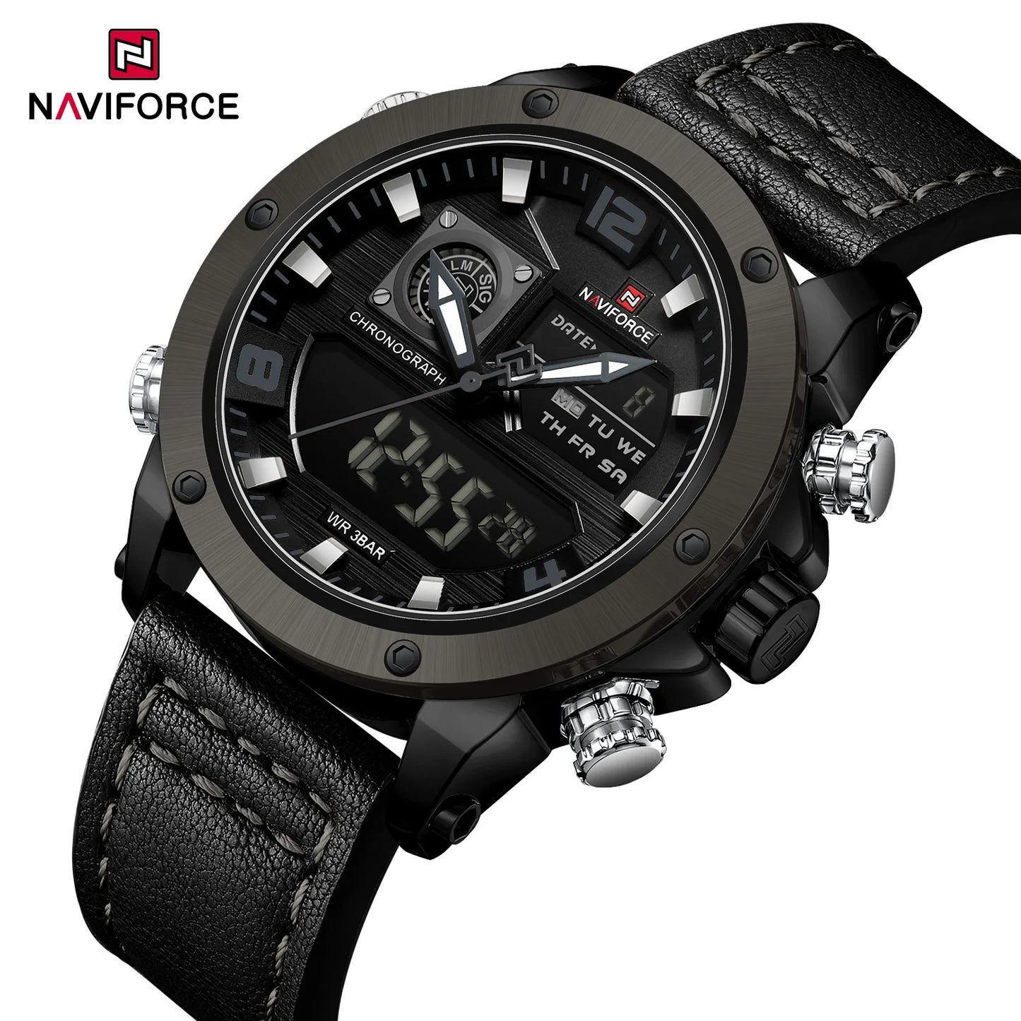 NAVIFORCE NF9236 Dual Display Military Chronograph Watch