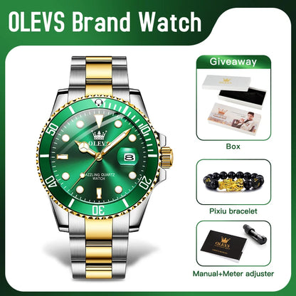OLEVS 5885 Stainless Steel Strap Automatic Date Watch
