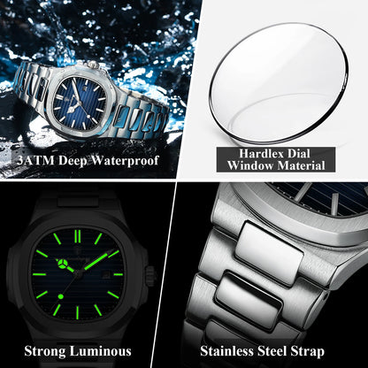 POEDAGAR Luxury Woman’s Quartz Watch Date Waterproof Luminous Ladies Wristwatch Stainless Steel Fashion Watches For Women Reloj