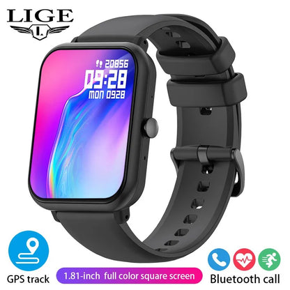 LIGE Montre intelligente GPS Suivi d'activité Appel Bluetooth Moniteur de santé 24h Sport Fitness Étanche Vente flash Bracelet femme