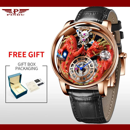 PINDU Design Celestial Body Traditionnelle Dragon Watch