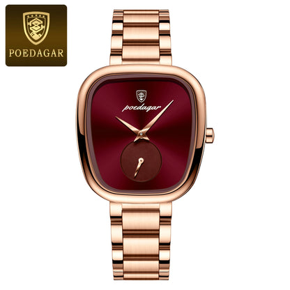 POEDAGAR Elegant Luxury Watch For Woman Waterproof Stainless Steel Women's Quartz Watches Simple High Quality Ladies Wristwatch