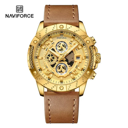 NAVIFORCE NF8055 Multifunction Chronograph Leather Watch
